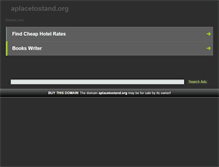 Tablet Screenshot of aplacetostand.org